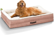 91x61cm Large Waterproof Orthopedic Dog Bed Pink Washable - Kwikley