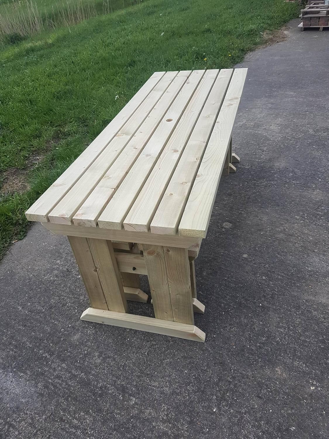 6 Seater Wooden Picnic Table Bench Set 5ft Garden Dining