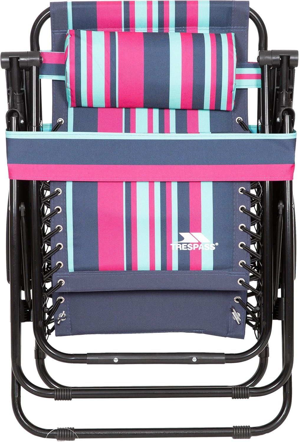 Padded Reclining Sun Lounger Chair Tropical Stripe