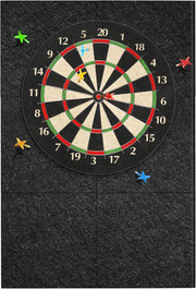 Dartboard Wall Protector Felt Tiles 6 Pack Self Adhesive Black