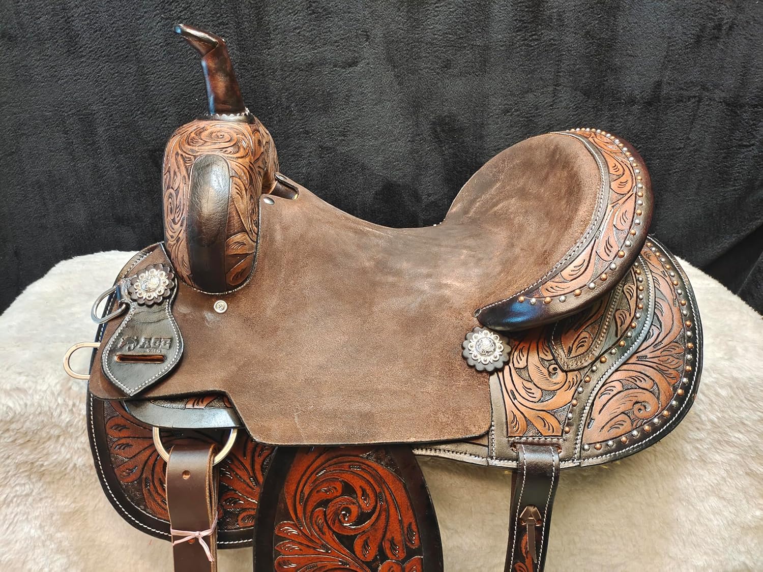 Leather Western Horse Saddle 10 Inch Barrel Trail Seat