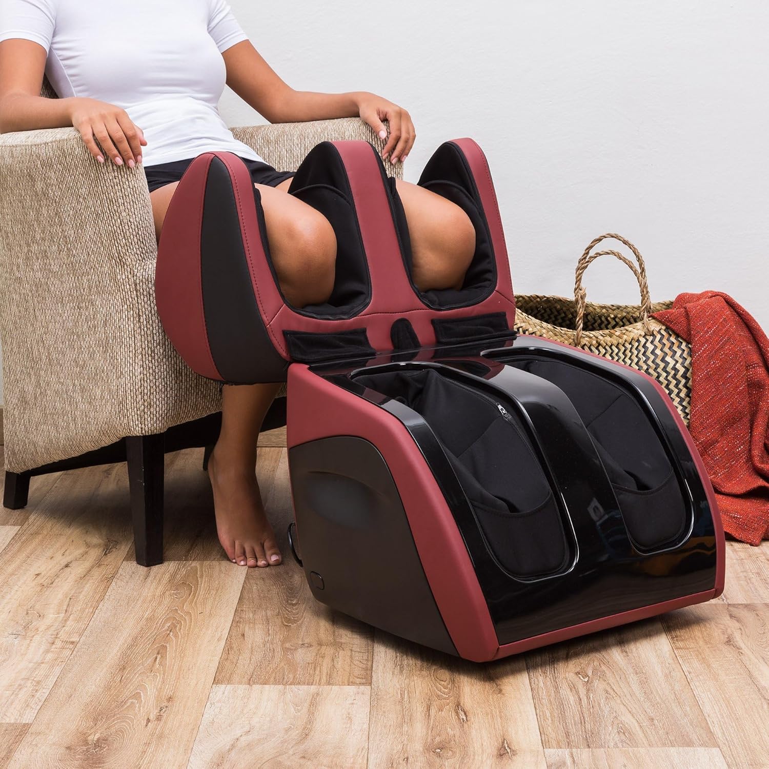 Foot Leg Thigh Massager Heat Compression Shiatsu Full Body Relief