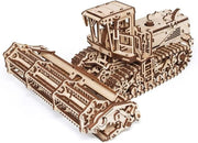 963pc Wooden Harvester Model Kit 3D Puzzle Mechanical Farm Build - Kwikley