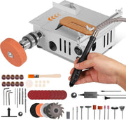 96W Dual Motor Mini Table Saw Precision Hobby Wood Metal Cutting Machine - Kwikley