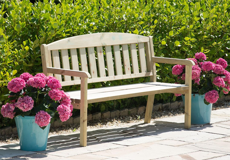 4 Seater Wooden Garden Bench 177cm Redwood Patio Park Bench Seat