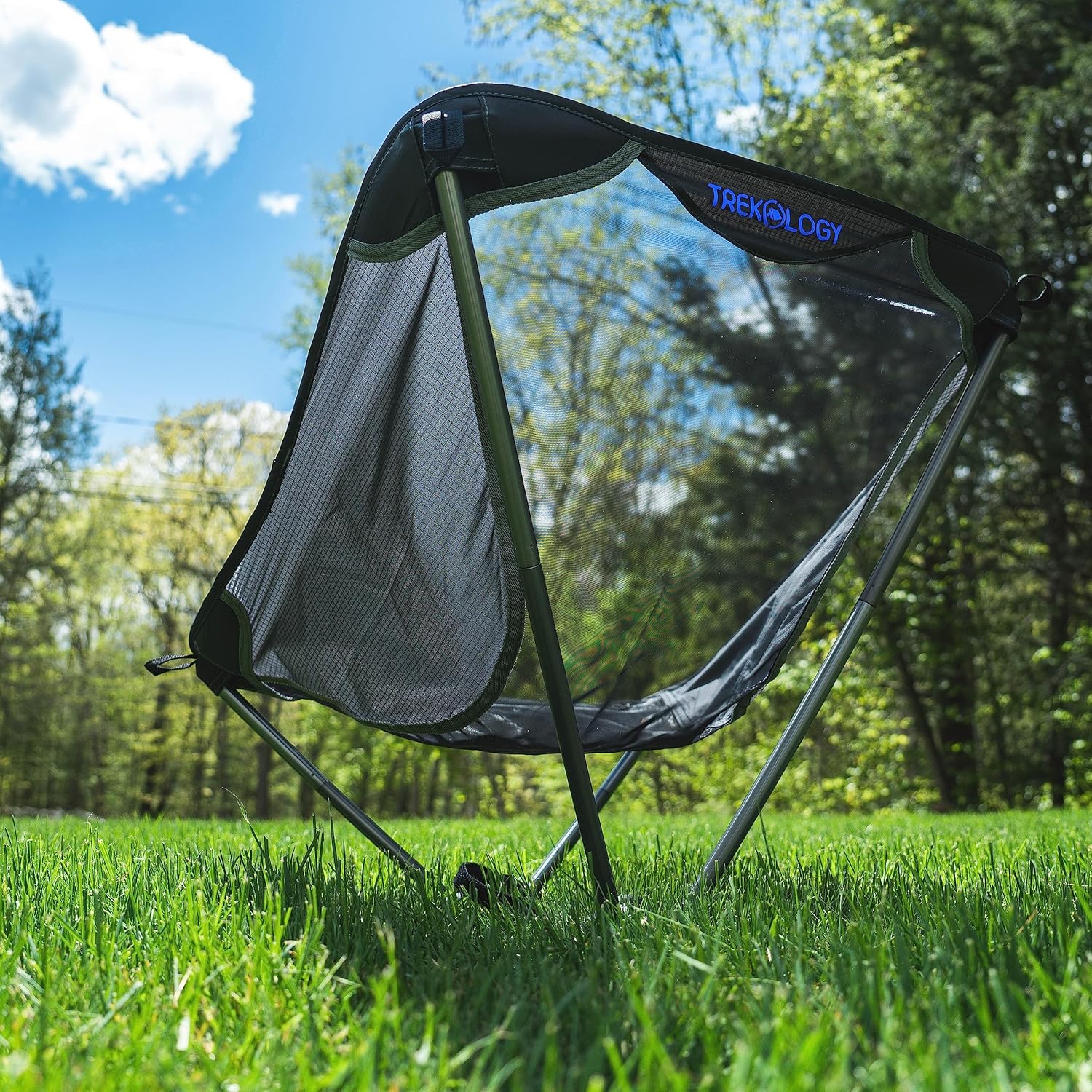 Ultralight Camping Chair Compact Foldable Grey