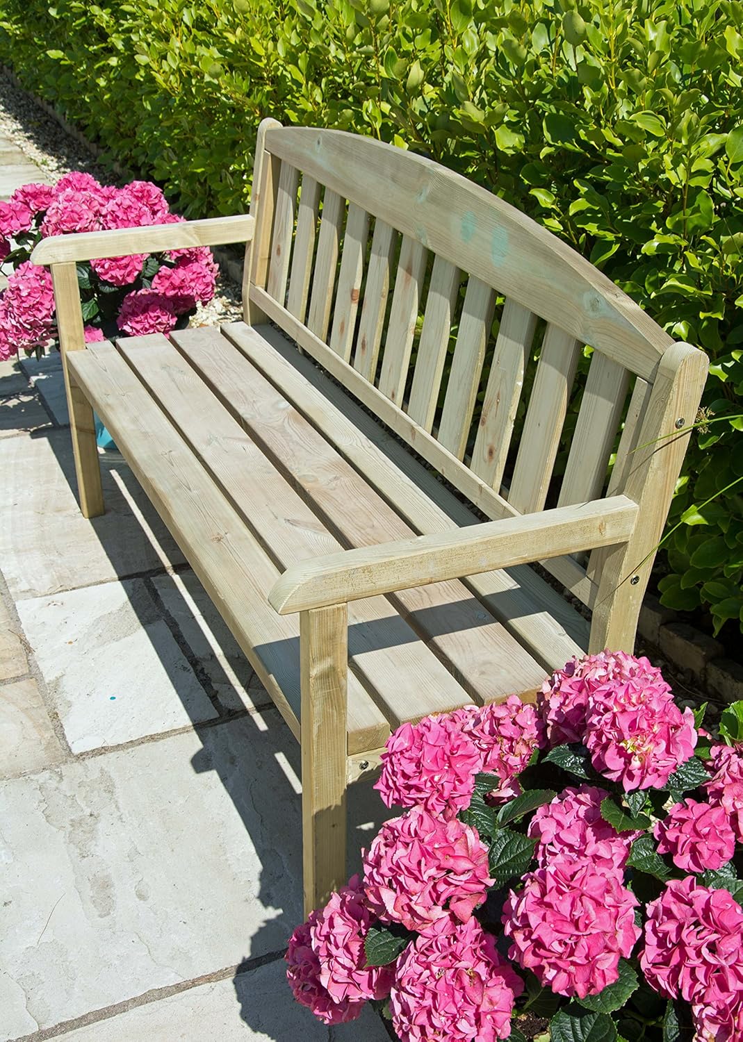 4 Seater Wooden Garden Bench 177cm Redwood Patio Park Bench Seat