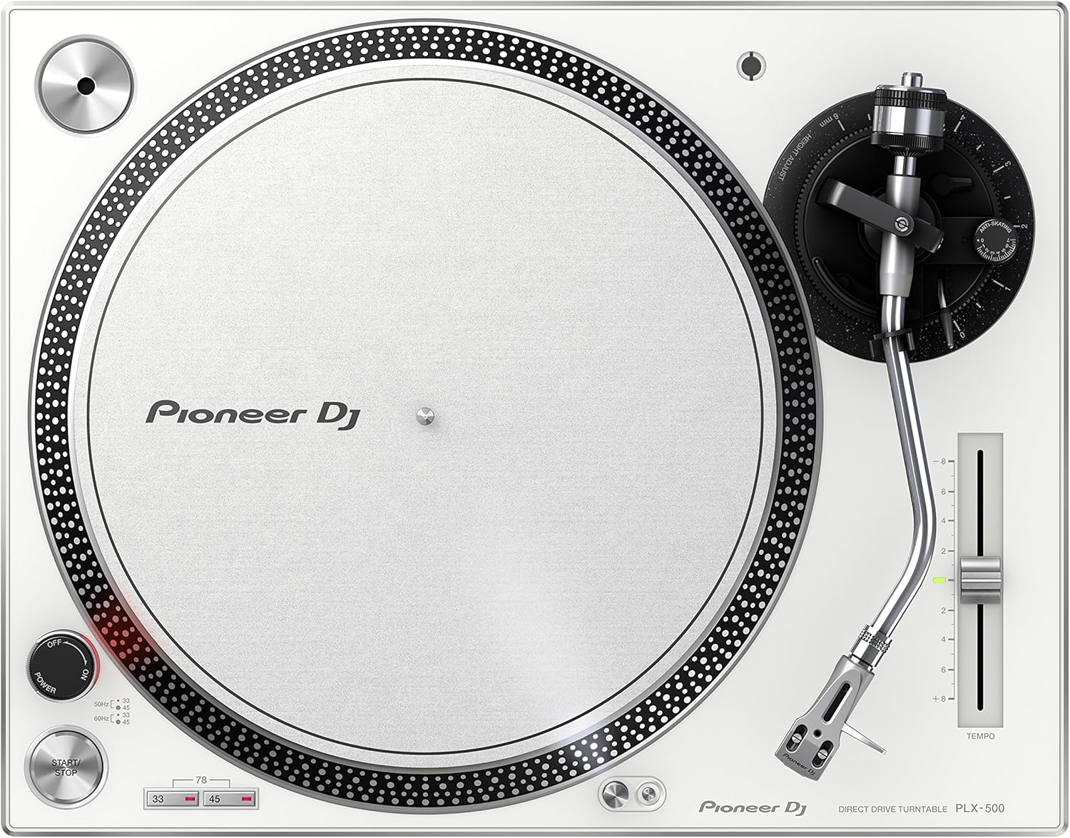 White Direct Drive DJ Turntable USB Recording