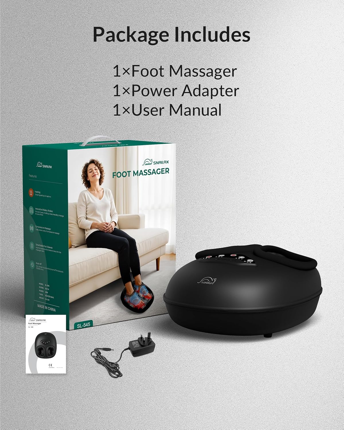 Shiatsu Foot Massager Heat Compression Deep Kneading Machine