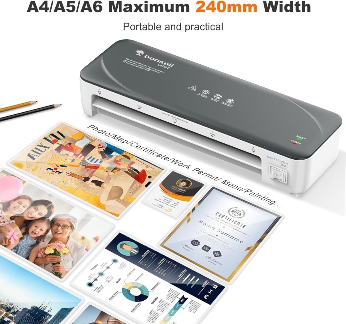 A4 Laminator Machine Fast Heat High Speed Document Photo Laminating - Kwikley