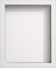 A4 White Deep Box Frame 3D Wooden Real Glass - Kwikley