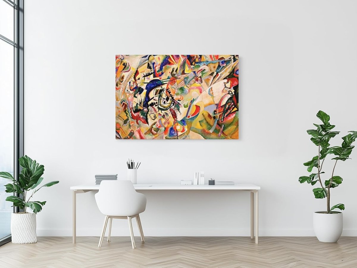 Abstract Canvas Wall Art Print Framed Modern Living Room Decor 41x31cm - Kwikley