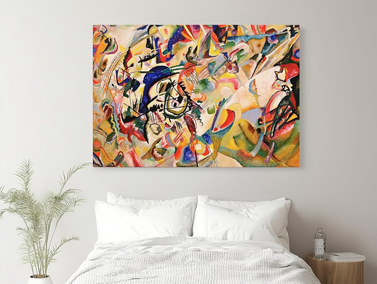Abstract Canvas Wall Art Print Framed Modern Living Room Decor 41x31cm - Kwikley