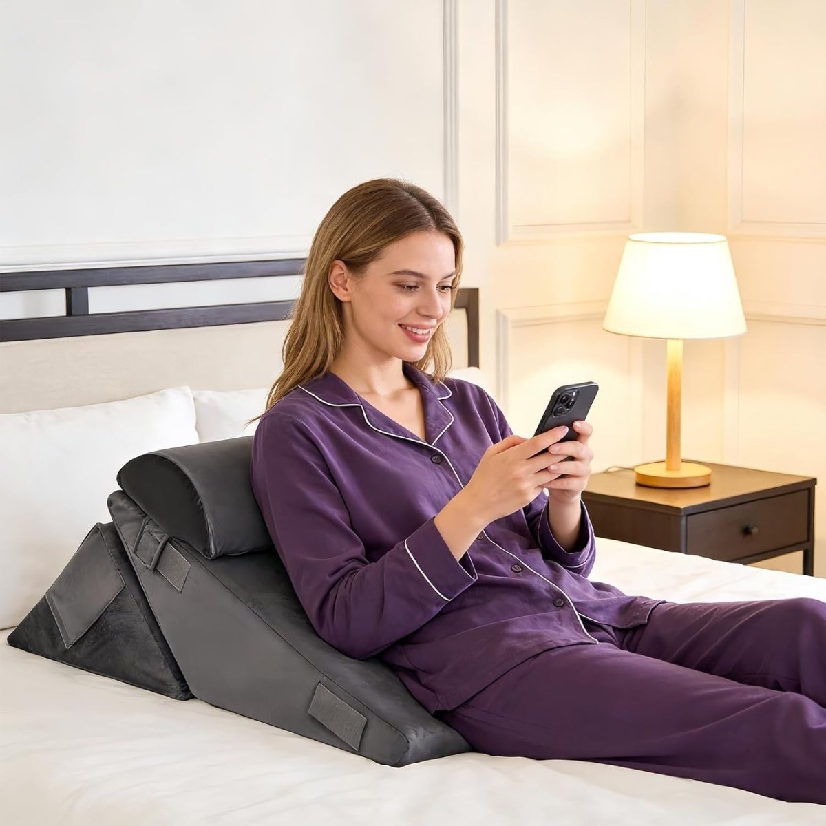 Adjustable Bed Wedge Pillow for Sleeping Heartburn Reflux Reading Support - Kwikley
