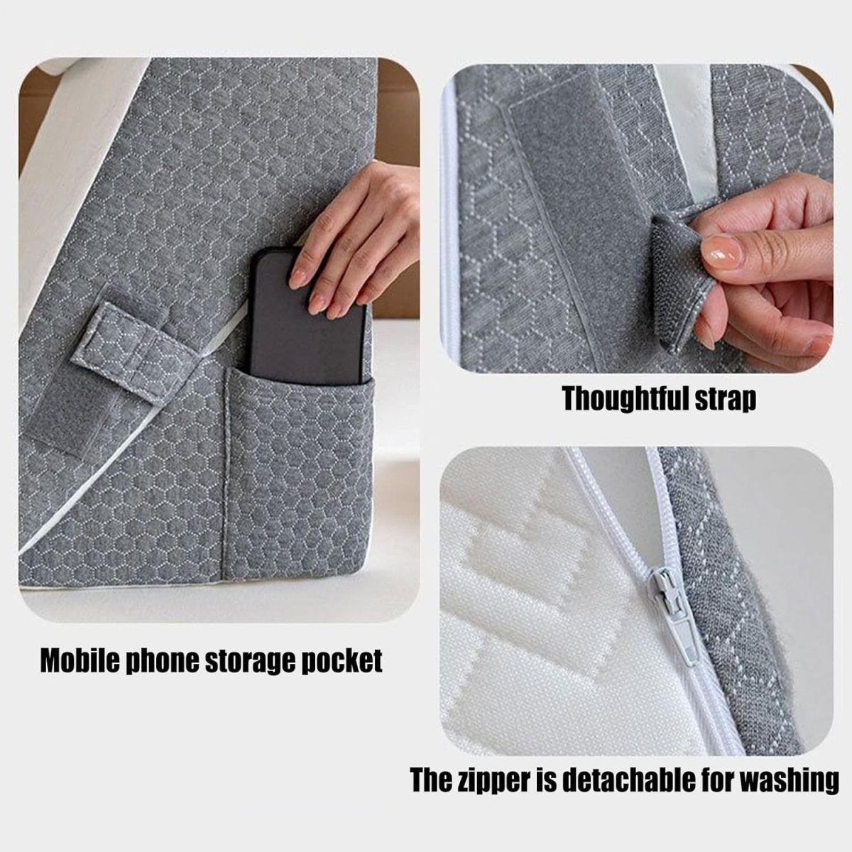 Adjustable Bed Wedge Pillow for Sleeping Heartburn Reflux Reading Support - Kwikley