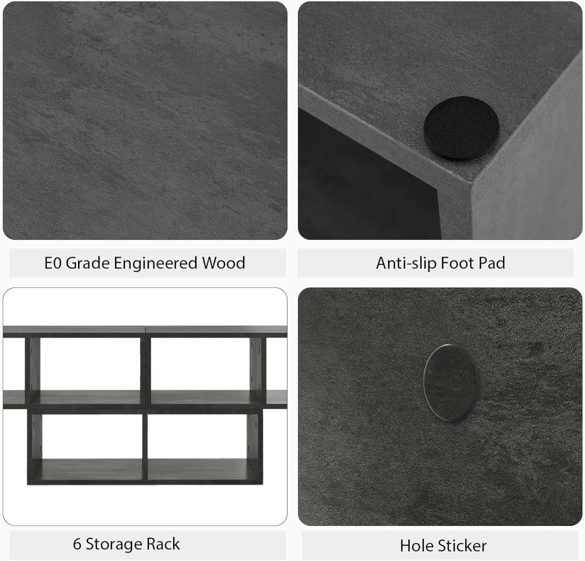 Adjustable Cement Grey TV Stand for TVs up to 65" | Modular Storage Shelf - Kwikley