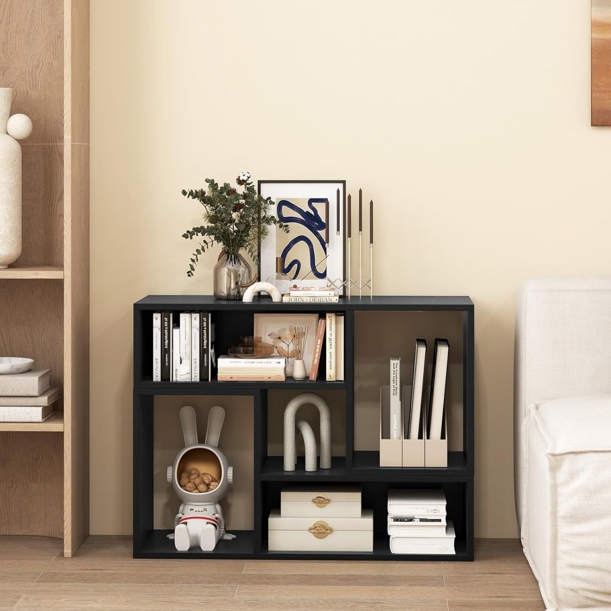 Adjustable L-Shaped TV Stand for 60" TVs | Modular Storage Media Console - Kwikley