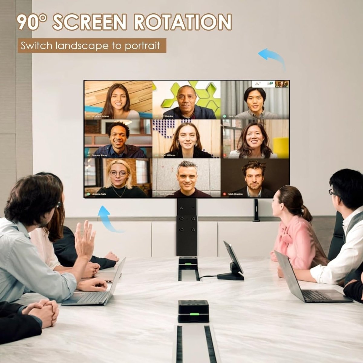 Adjustable Mobile TV Stand with Swivel & Tilt | Fits 32-75" Screens | Portable - Kwikley