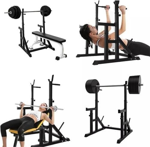 Adjustable Power Rack Squat Rack Home Gym 400KG Capacity Alloy Steel - Kwikley