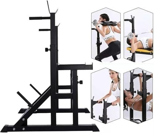 Adjustable Power Rack Squat Rack Home Gym 400KG Capacity Alloy Steel - Kwikley