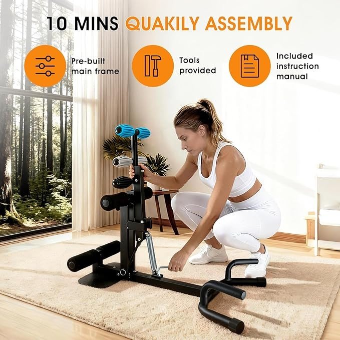 Adjustable Squat Machine Glutes Trainer Leg Workout 300lb Capacity - Kwikley
