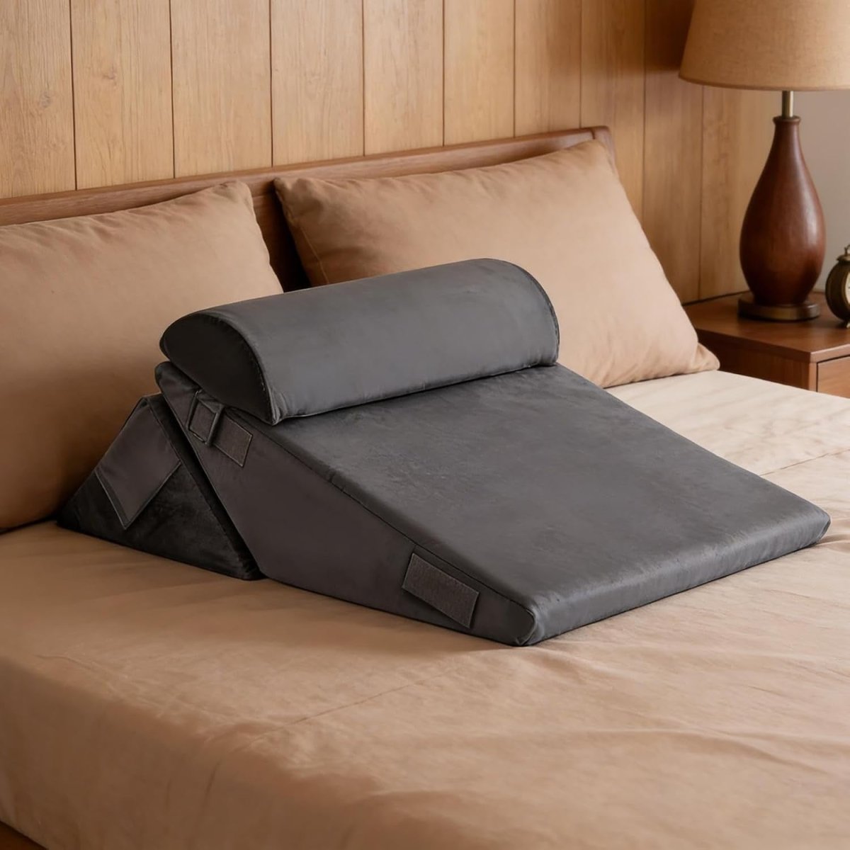 Adjustable Wedge Pillow 5 - in - 1 Ergonomic Support for Sleeping & Reading - Kwikley