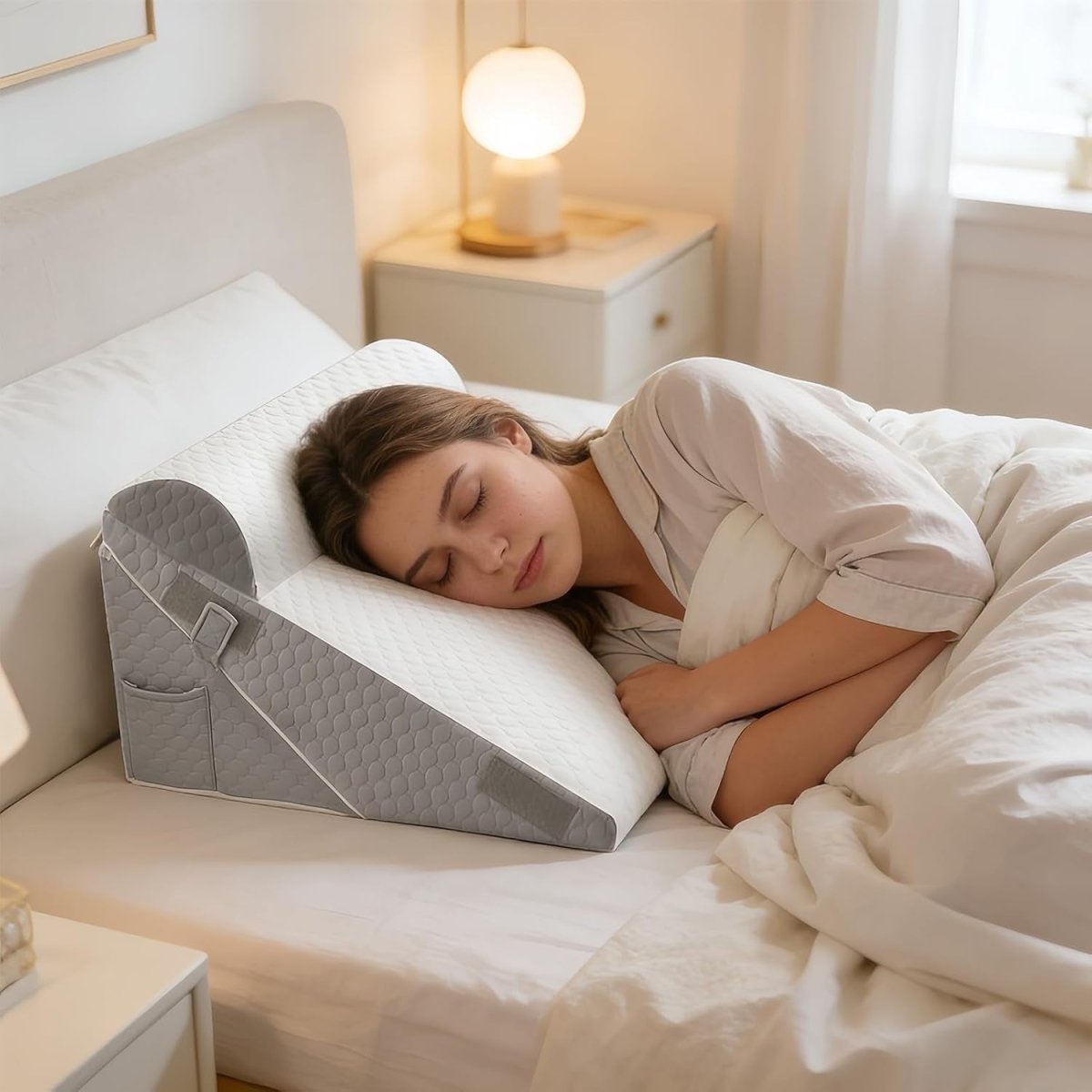 Adjustable Wedge Pillow Ergonomic Incline Support for Sleeping Reading Bed - Kwikley