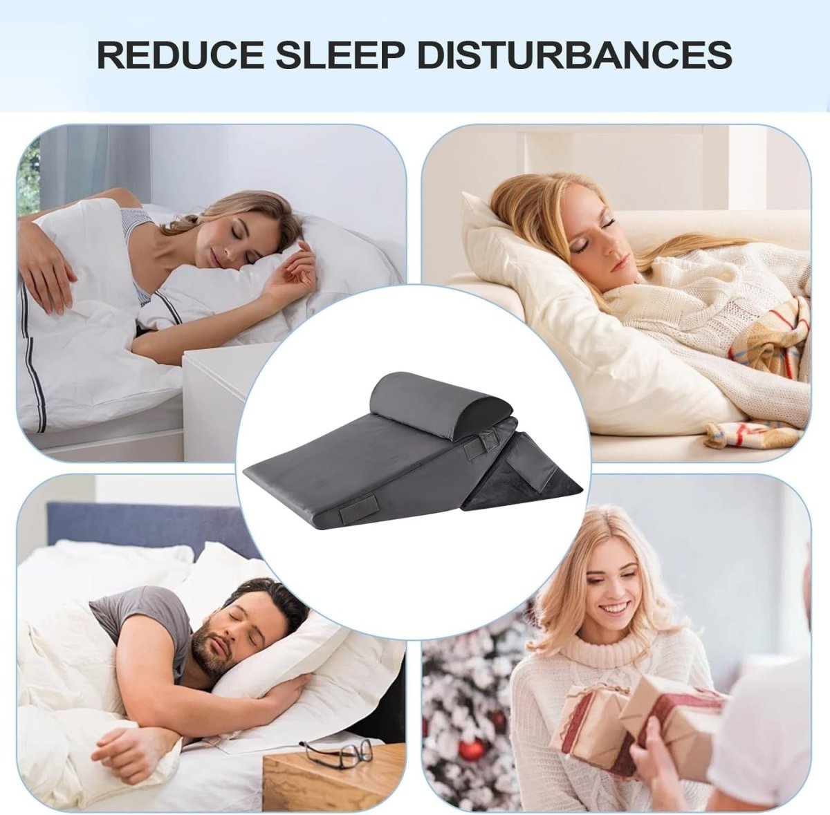 Adjustable Wedge Pillow for Sleeping Acid Reflux Reading Pregnancy Support - Kwikley