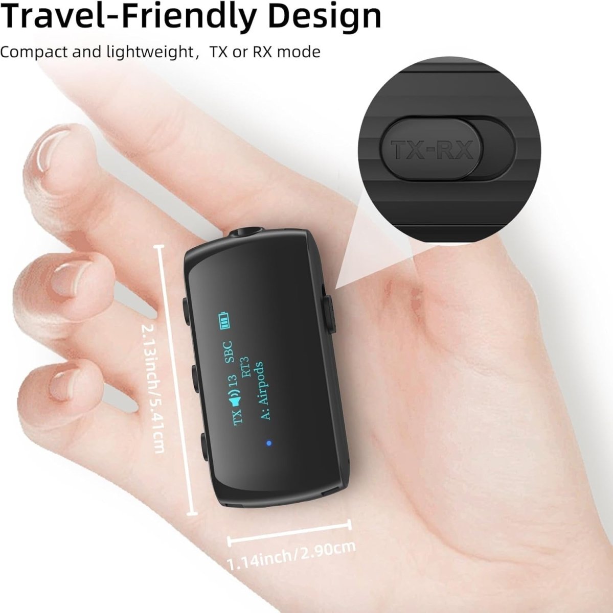 Airplane Bluetooth 5.2 Transmitter Receiver Dual Headphones Wireless - Kwikley