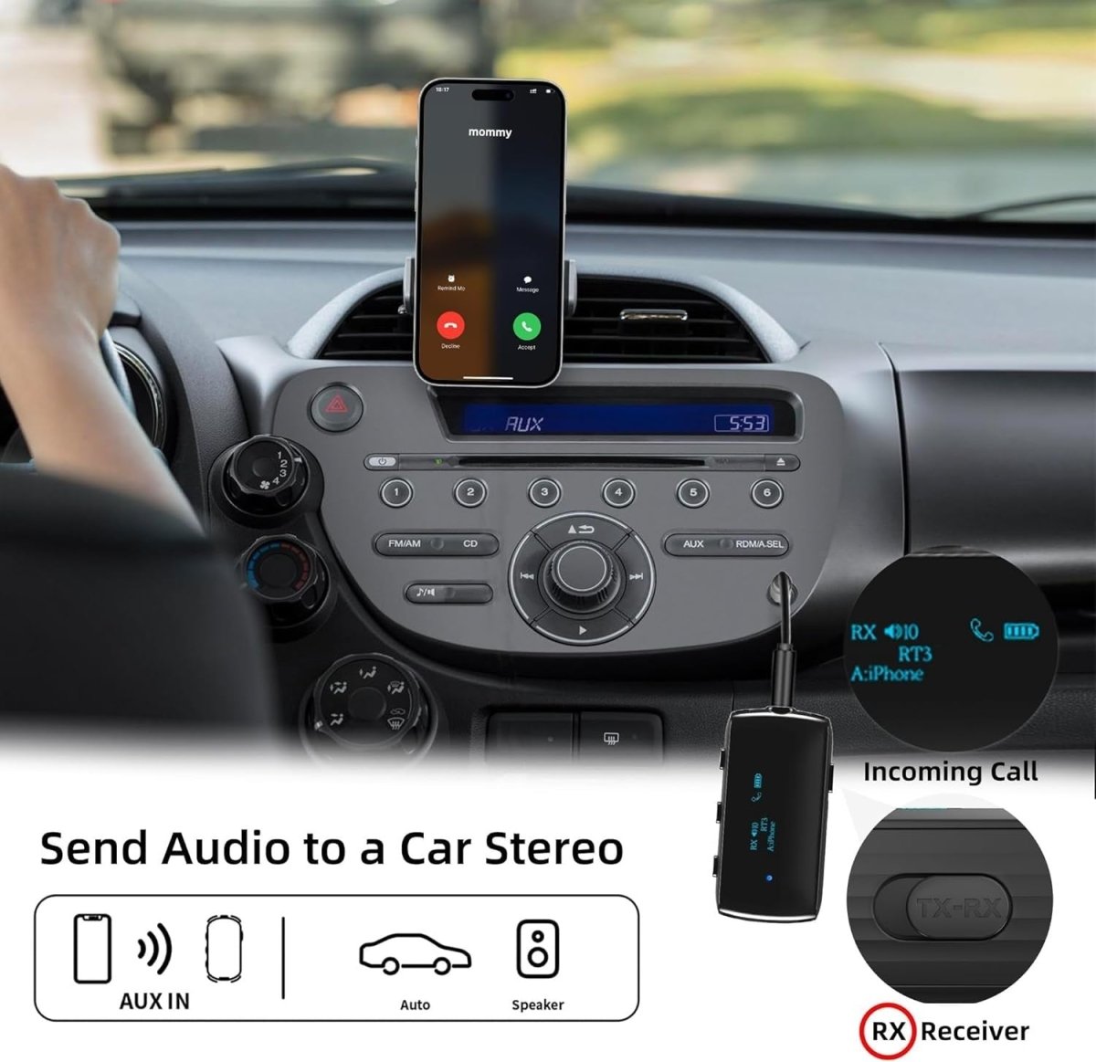 Airplane Bluetooth 5.2 Transmitter Receiver Dual Headphones Wireless - Kwikley