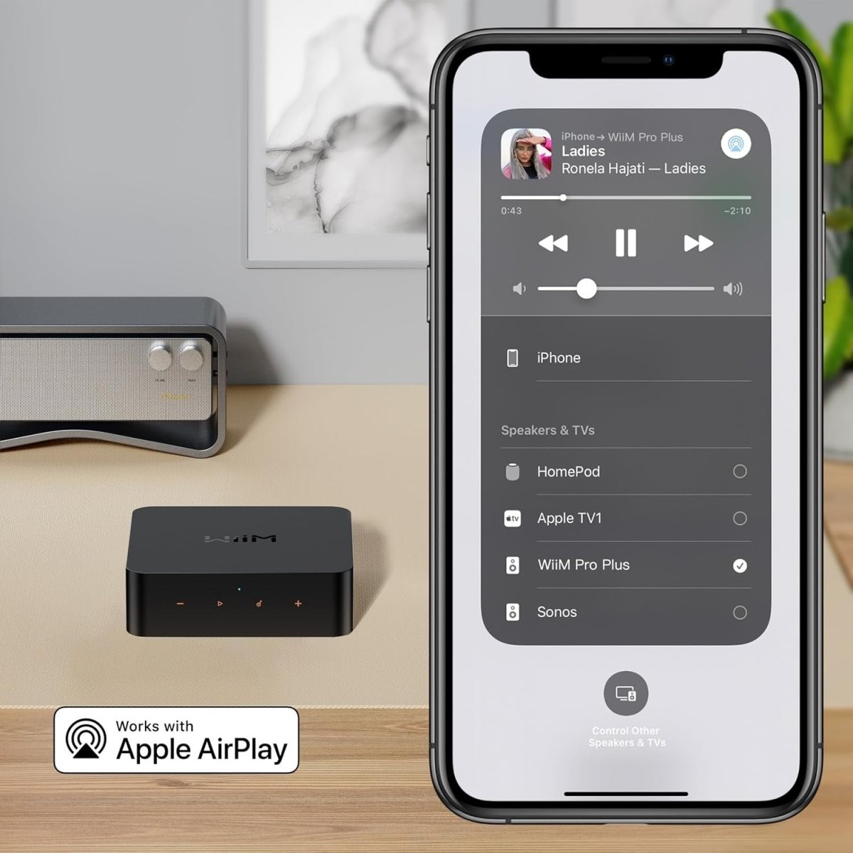 AirPlay 2 Hi - Res Audio Streamer DAC Alexa Google Cast WiFi - Kwikley