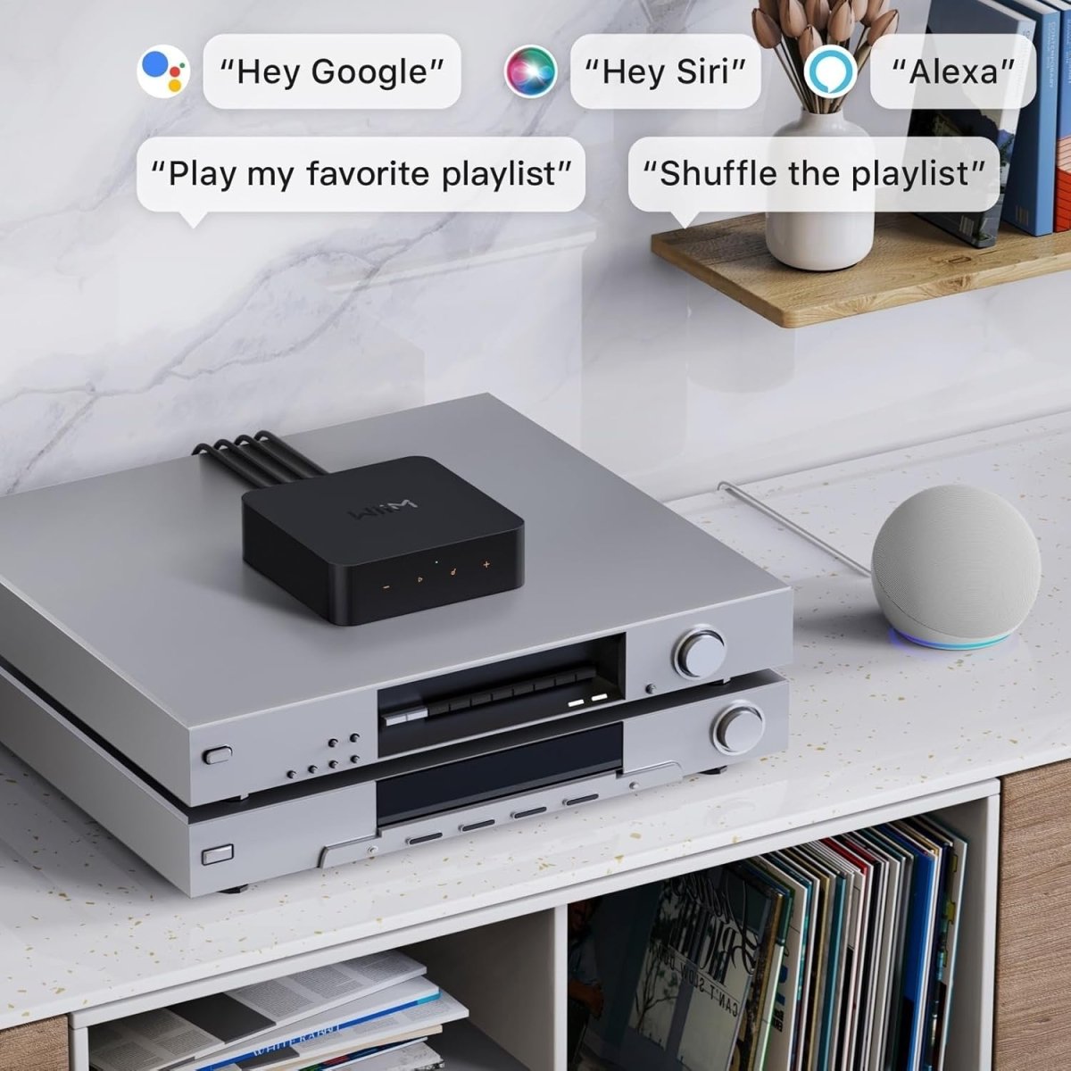 AirPlay 2 Hi - Res Audio Streamer DAC Alexa Google Cast WiFi - Kwikley
