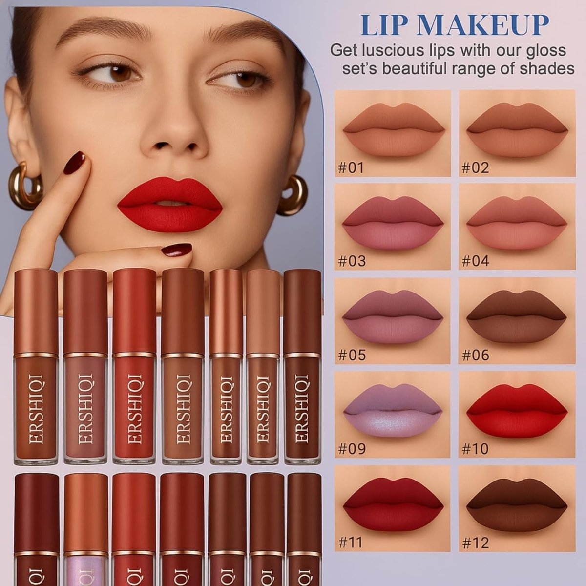 All In One Makeup Kit 40 Colour Palette 12 Lipsticks Set - Kwikley