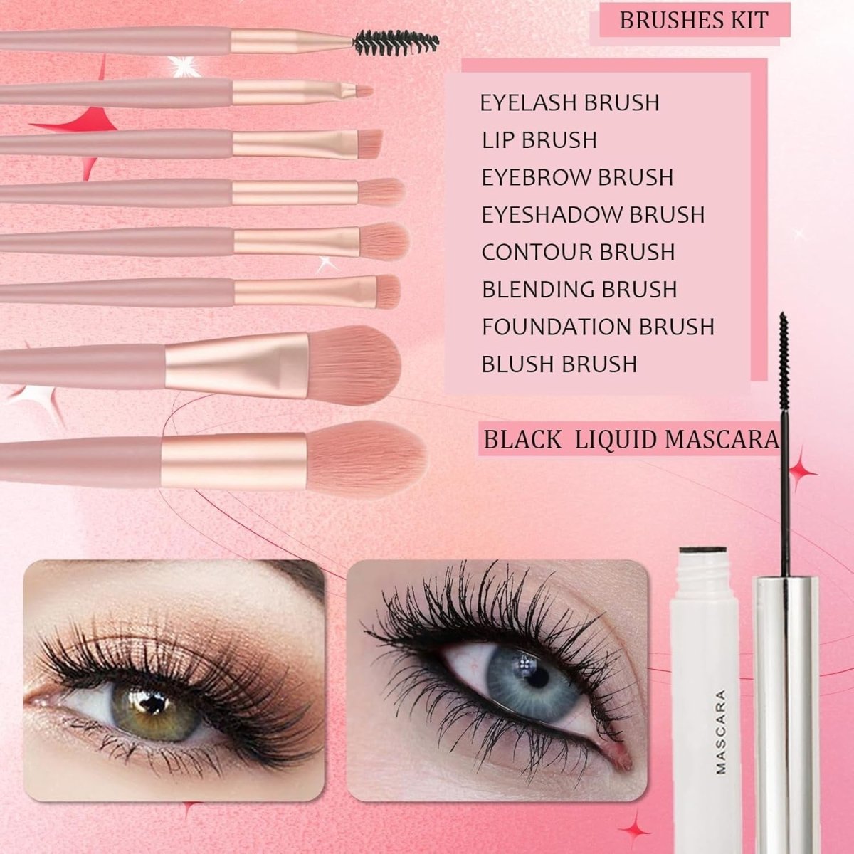 All In One Makeup Kit for Beginners 6 Lipsticks Blush Eyeshadow - Kwikley