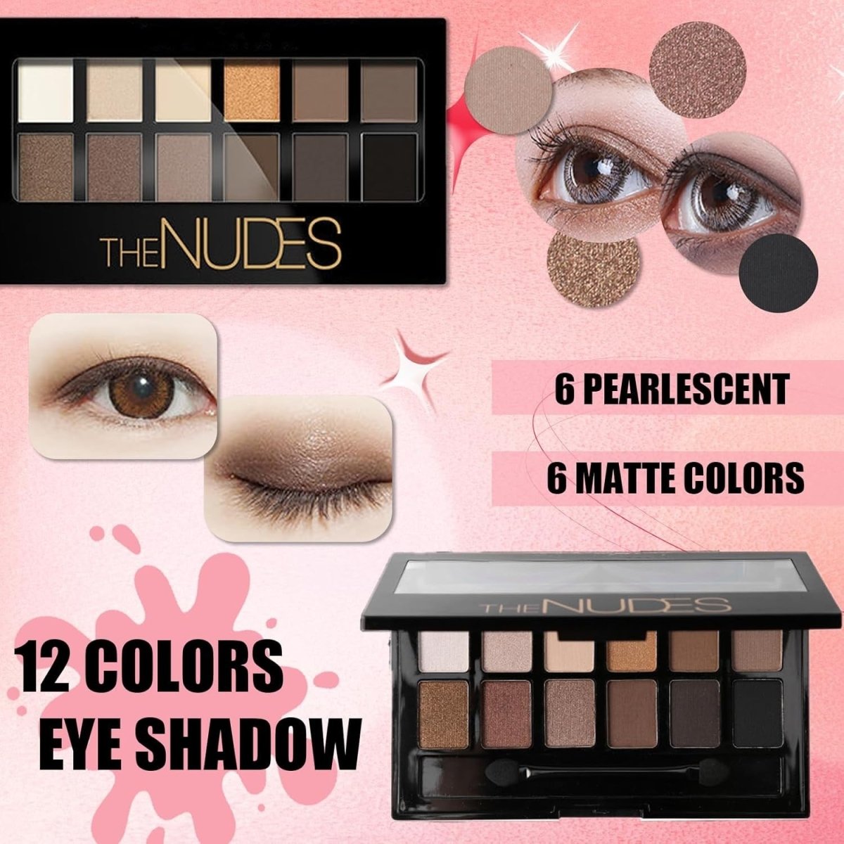 All In One Makeup Kit for Beginners 6 Lipsticks Blush Eyeshadow - Kwikley