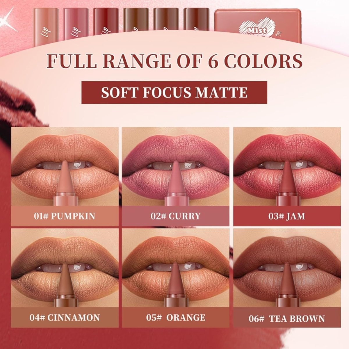 All In One Makeup Kit for Beginners 6 Lipsticks Blush Eyeshadow - Kwikley