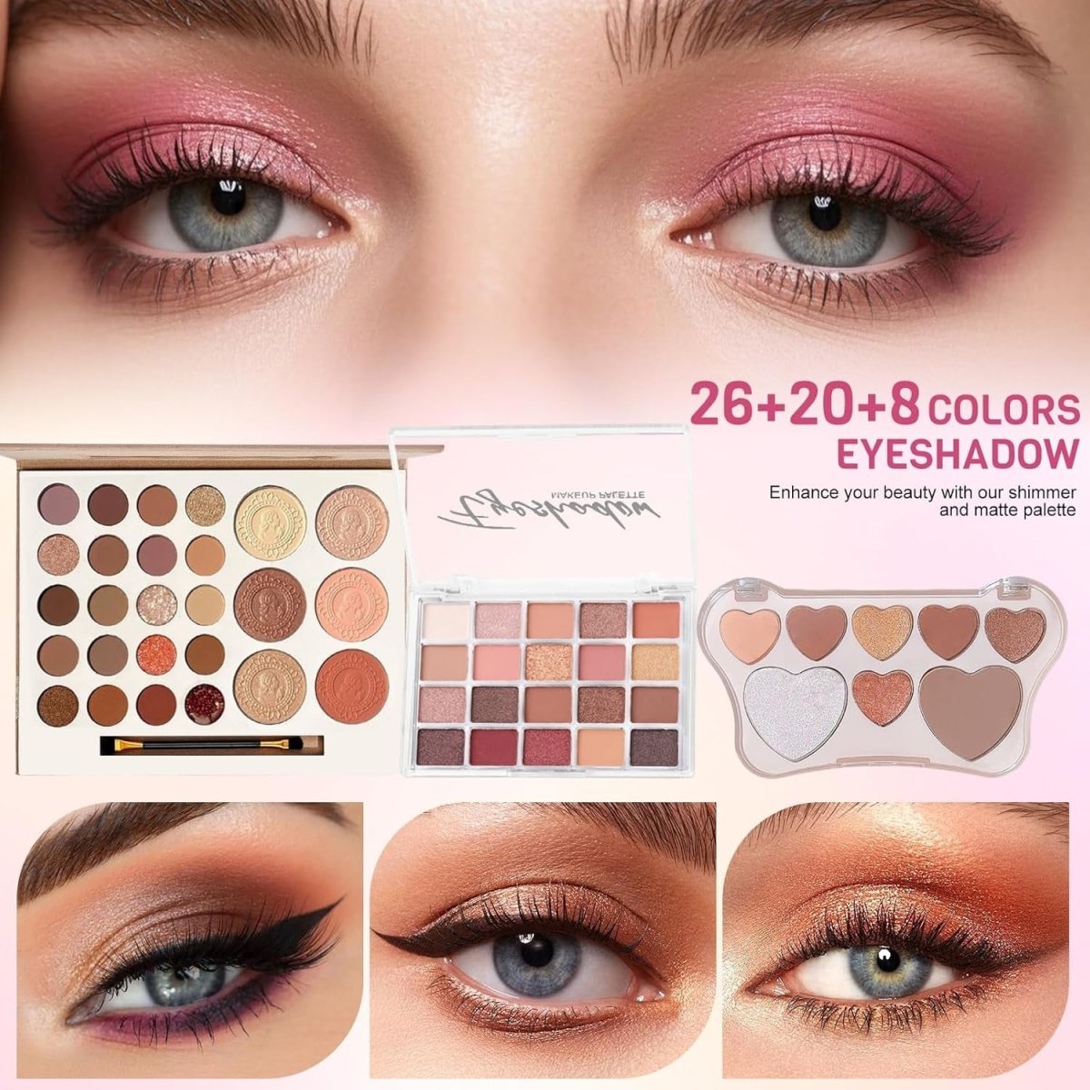 All In One Makeup Starter Kit Travel Set with Bag - Kwikley