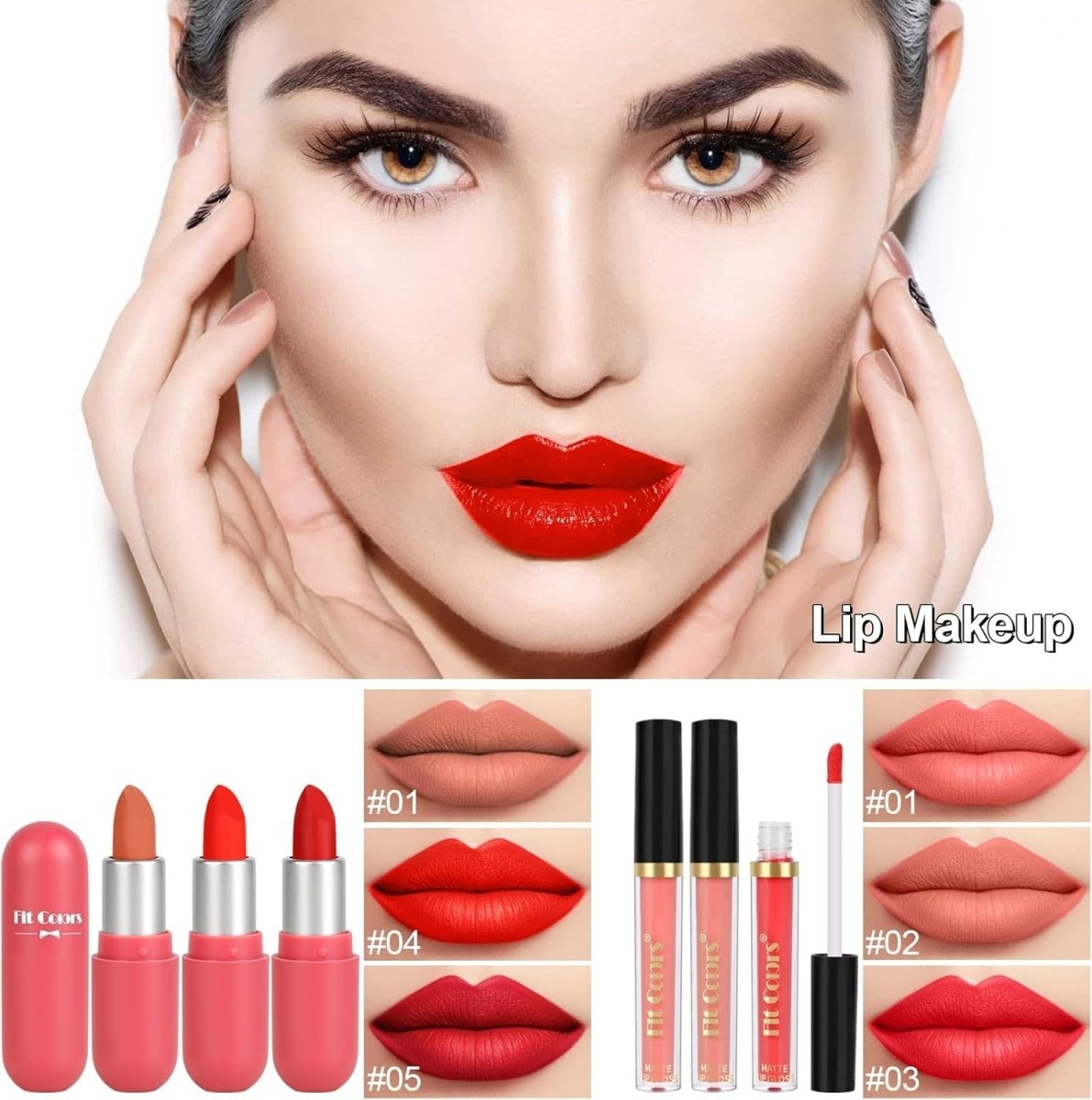 All In One Makeup Starter Kit with Bag Travel Palette Set - Kwikley