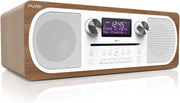 All - in - One Music System DAB+ FM CD Player Bluetooth Dual Alarm Walnut - Kwikley