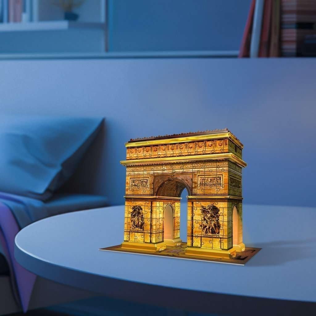 Arc Monument 3D Puzzle Night Edition LED Light Model 216 Pieces - Kwikley
