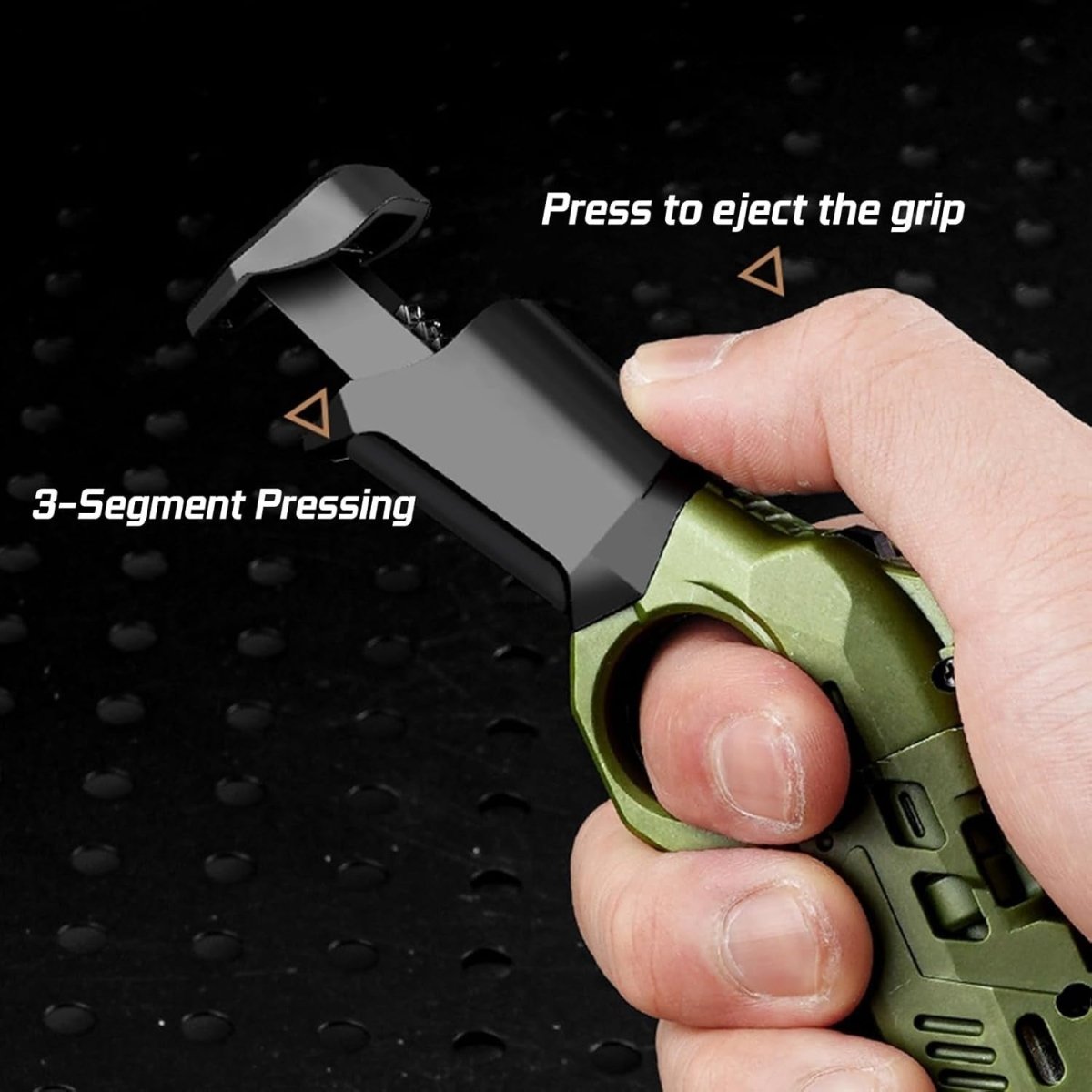 Army Green Clicker Fidget Gun Slider Spinner EDC Stress Toy - Kwikley