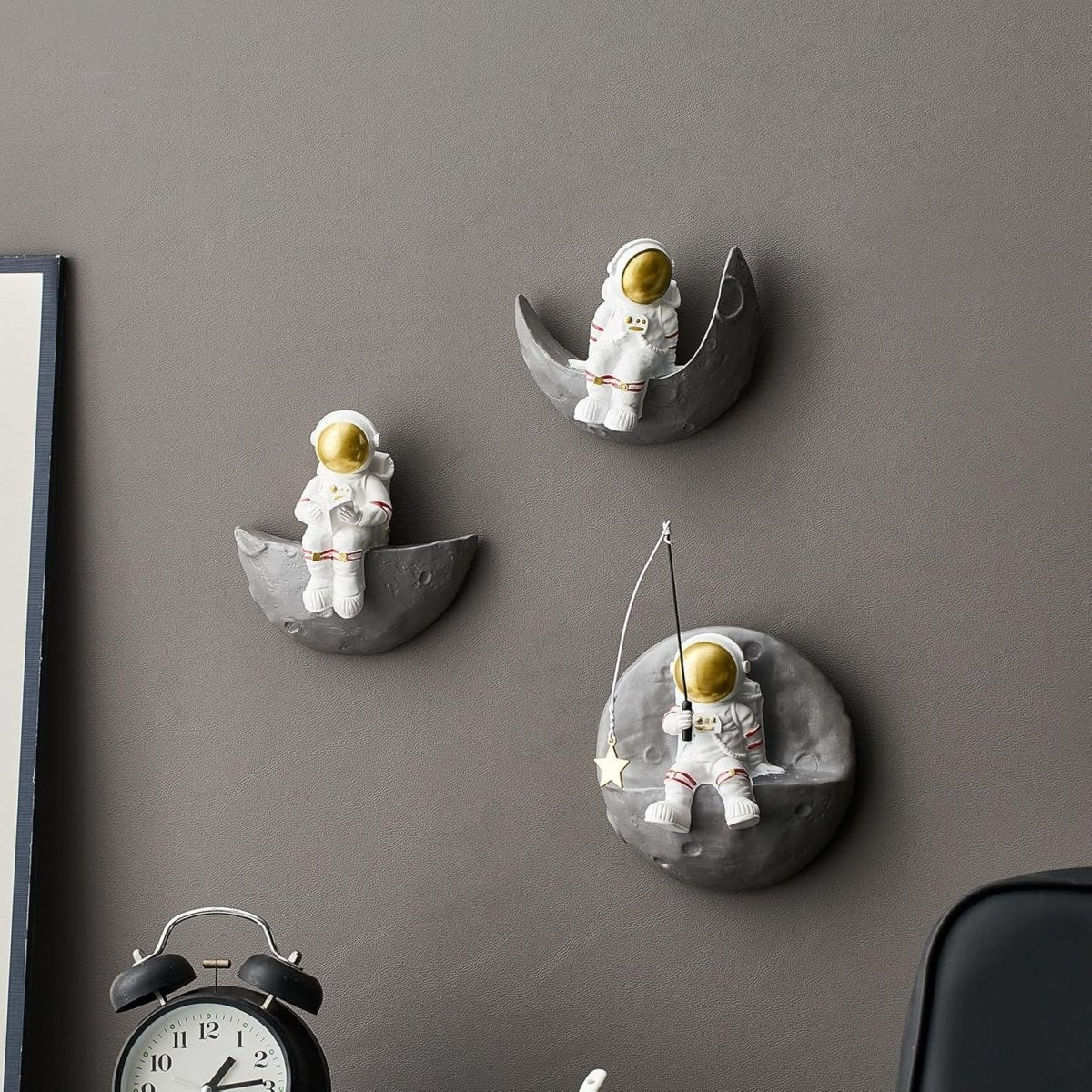 Astronaut Wall Decor Set of 3 3D Space Sculptures - Kwikley