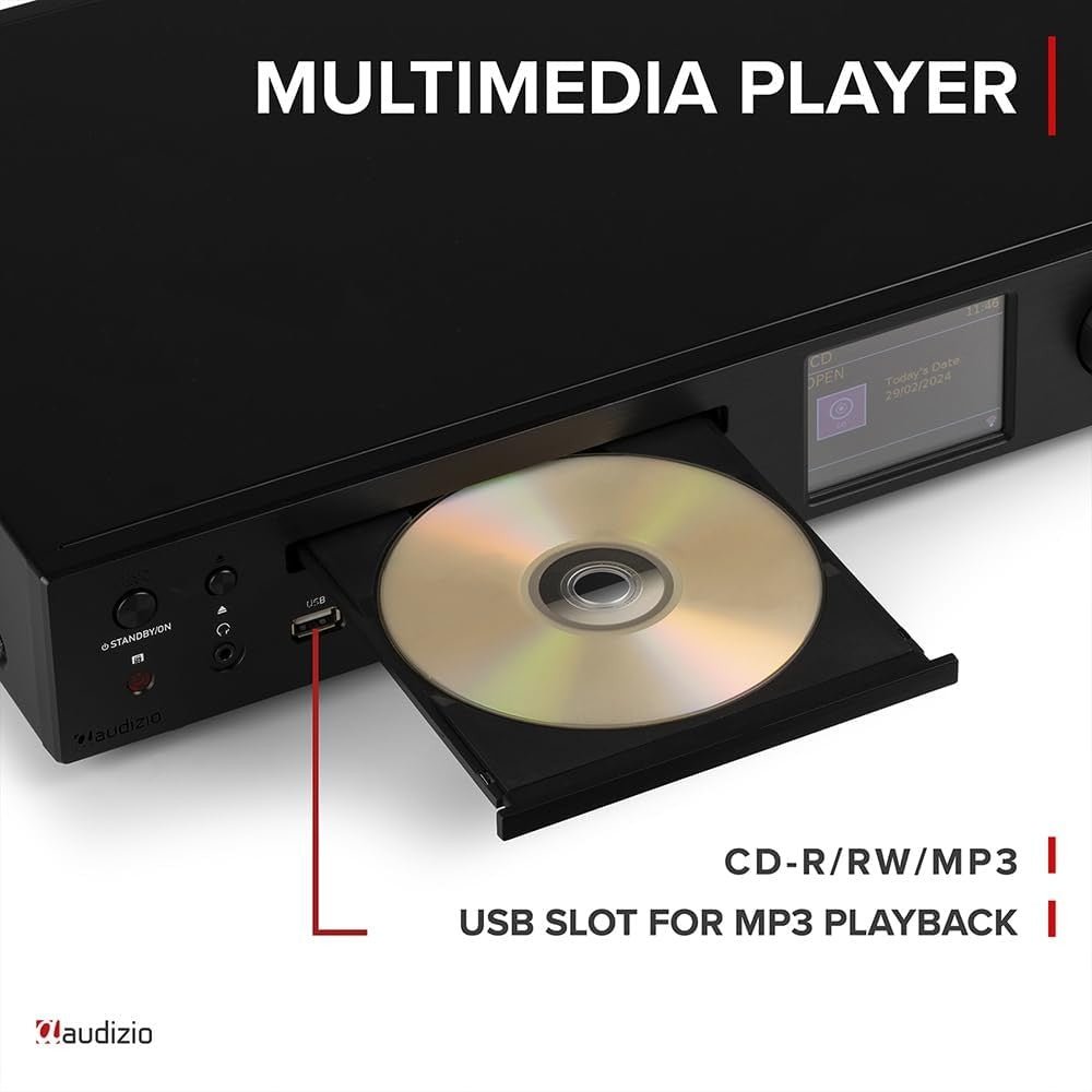 Audizio Bolzano Internet Radio Receiver DAB CD WiFi Bluetooth USB - Kwikley