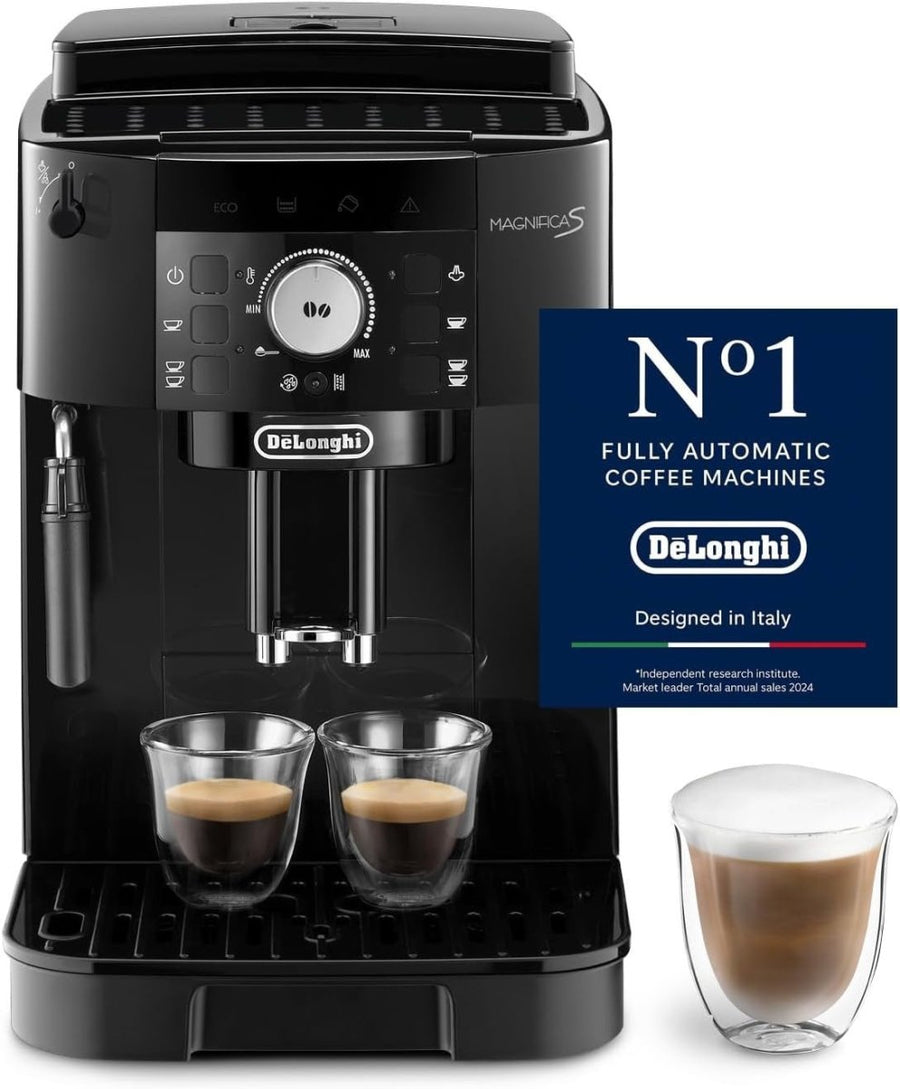 Automatic Bean - to - Cup Coffee Machine Milk Frother Dual Espresso 1450W Black - Kwikley