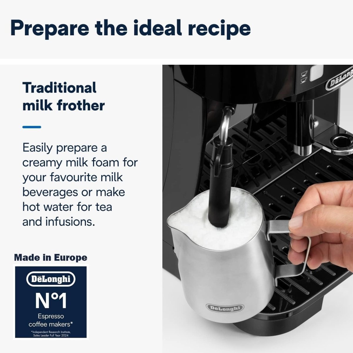 Automatic Bean - to - Cup Coffee Machine Milk Frother Dual Espresso 1450W Black - Kwikley