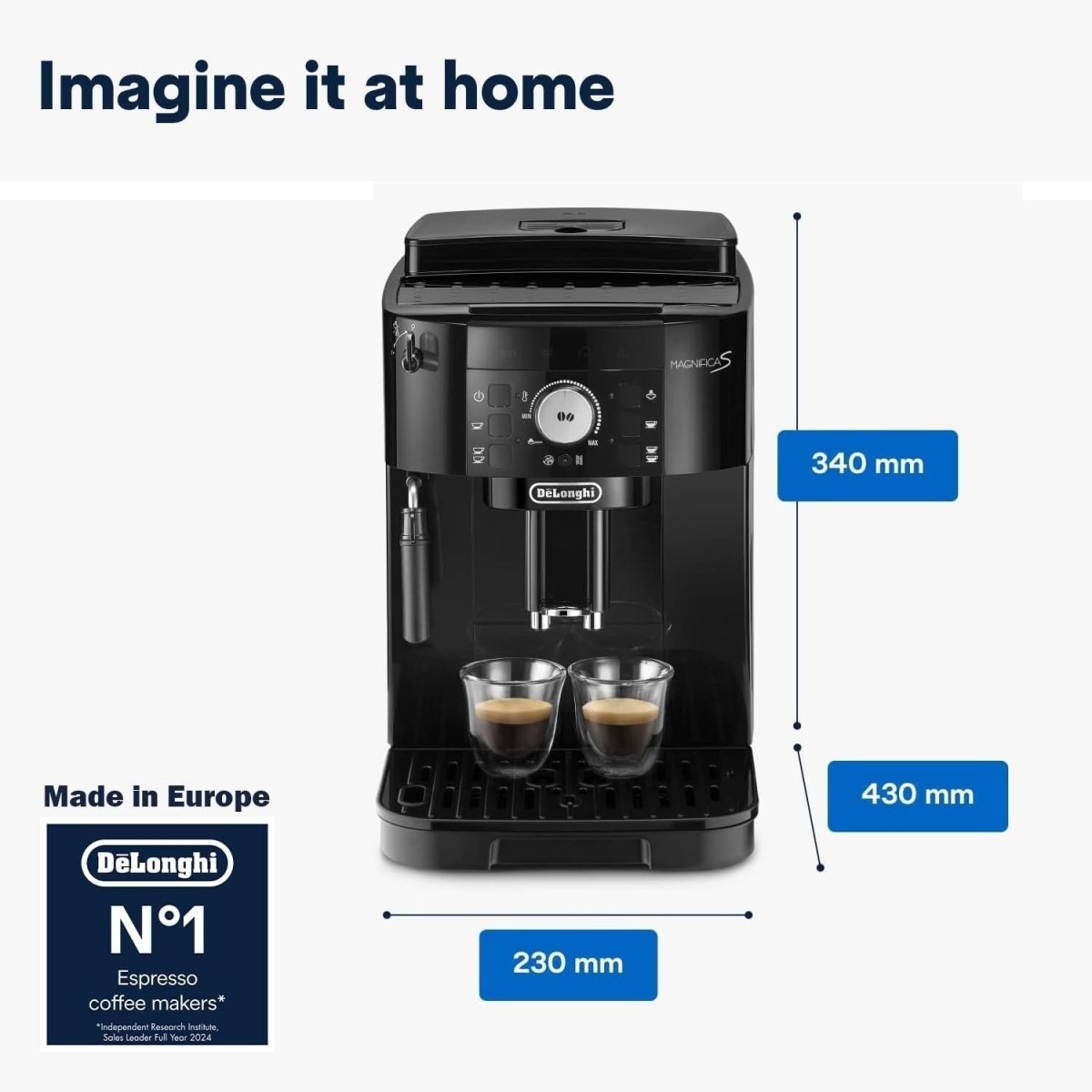 Automatic Bean - to - Cup Coffee Machine Milk Frother Dual Espresso 1450W Black - Kwikley