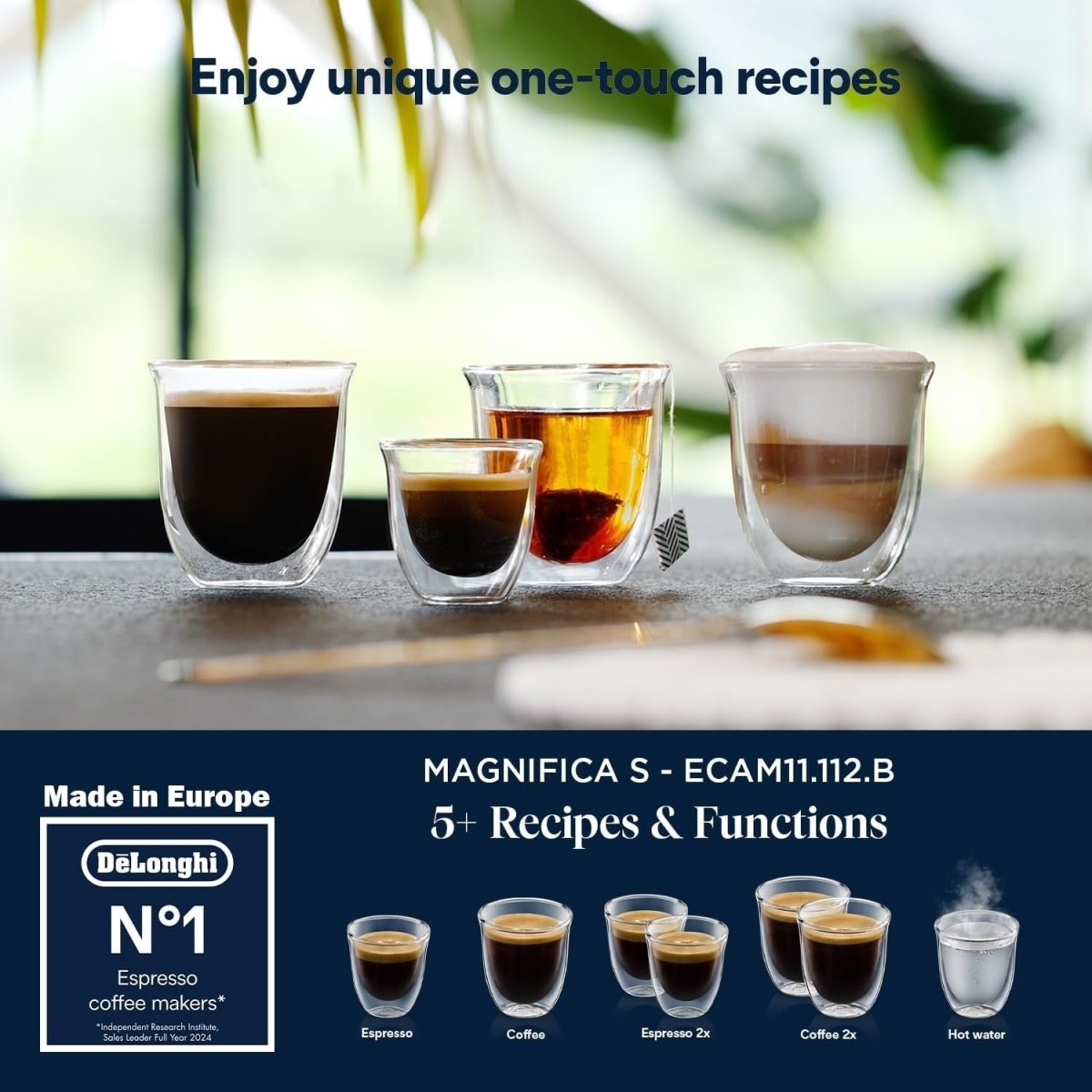 Automatic Bean - to - Cup Coffee Machine Milk Frother Dual Espresso 1450W Black - Kwikley