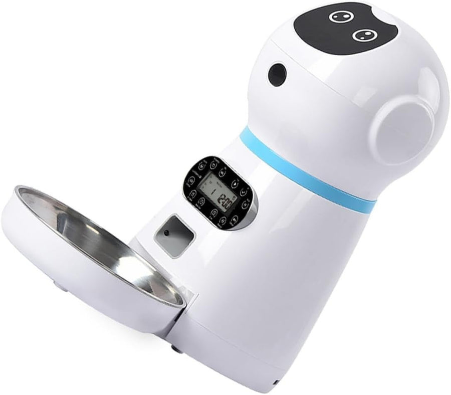Automatic Cat Feeder 3.5L Digital Timer Food Dispenser Stainless Bowl - Kwikley