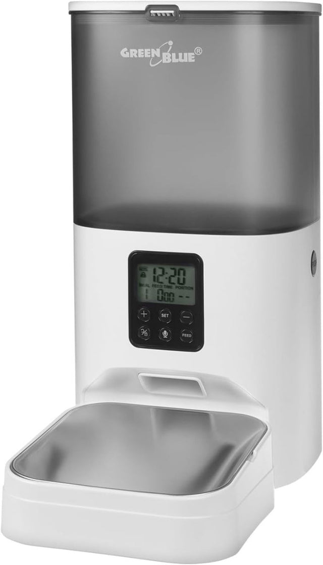 Automatic Pet Feeder 6L Food Dispenser LCD Timer 8 Meals Portion Control
