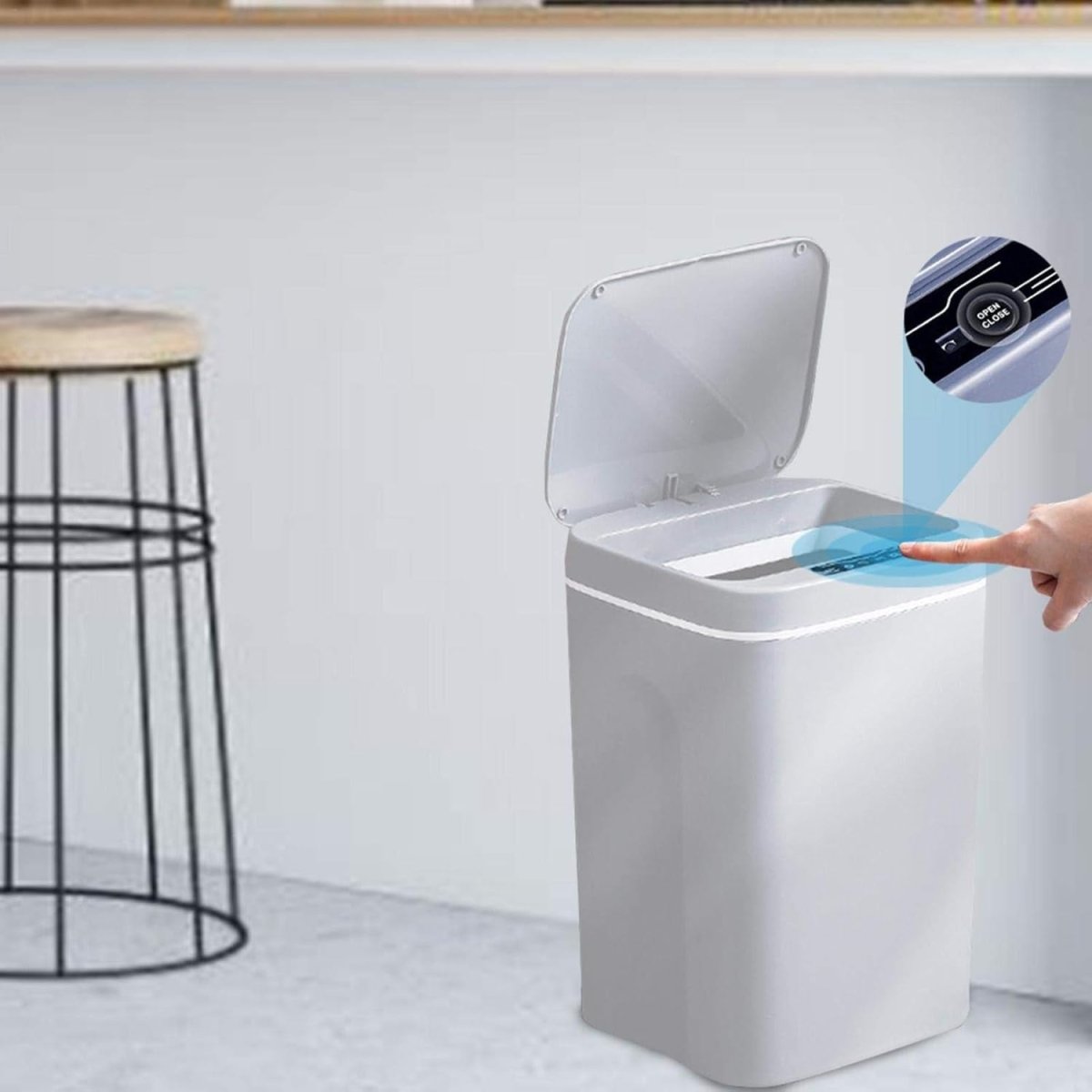 Automatic Touchless Rubbish Bin Infrared Motion Sensor Bathroom - Kwikley